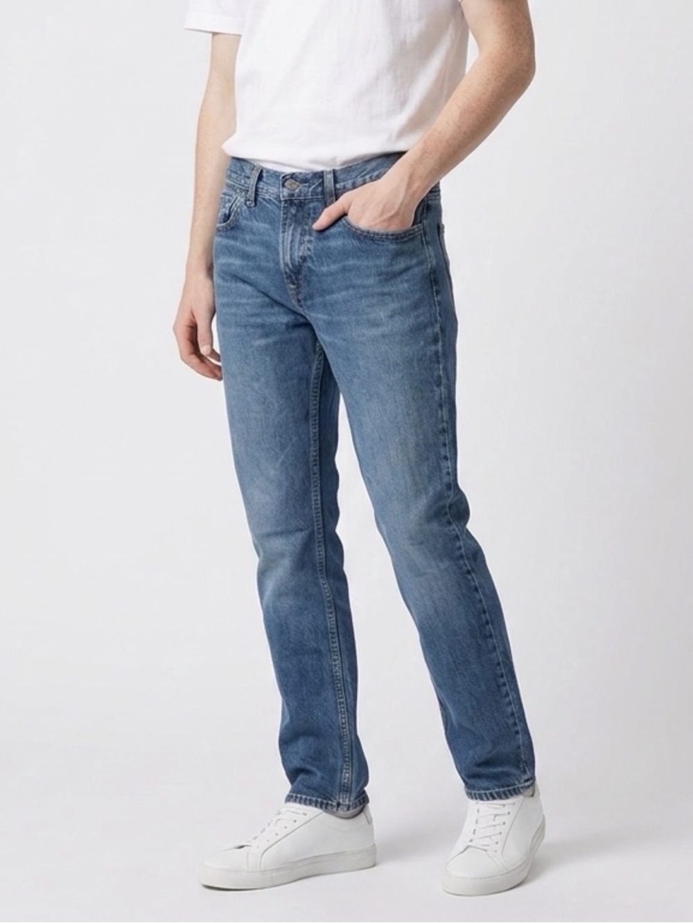 Old Navy Men’s Blue Denim Slim Fit Medium Wash Jeans 5 Pockets Size 30 x 34